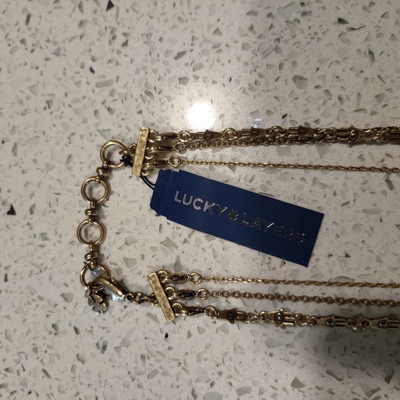 3 Strand Lucky Layers Evil Eye Necklace by Lucky Brand - Picture 5 of 9